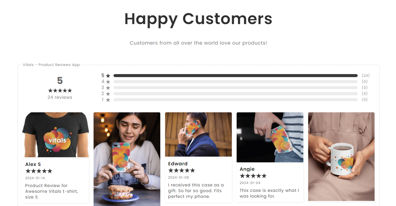 Product Reviews app shopify